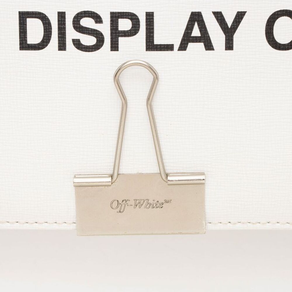 Off-White Leather Binder Clip Shoulder Bag - Picture 9 of 16